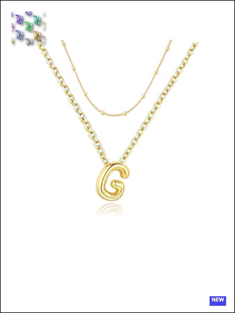 Gold Plated Layered Initial Choker Necklace Set for Women Teens